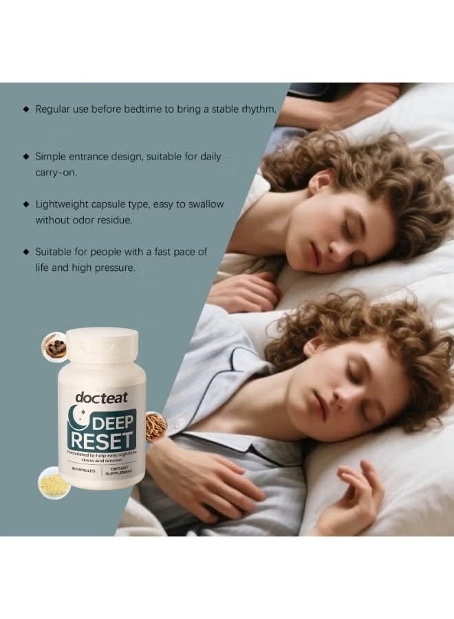 docteat 2*PACKS Nighttime Deep Relax Capsules, Relieve Stress and Tension, Dietary Supplement 60 Capsules*2 - Image 4